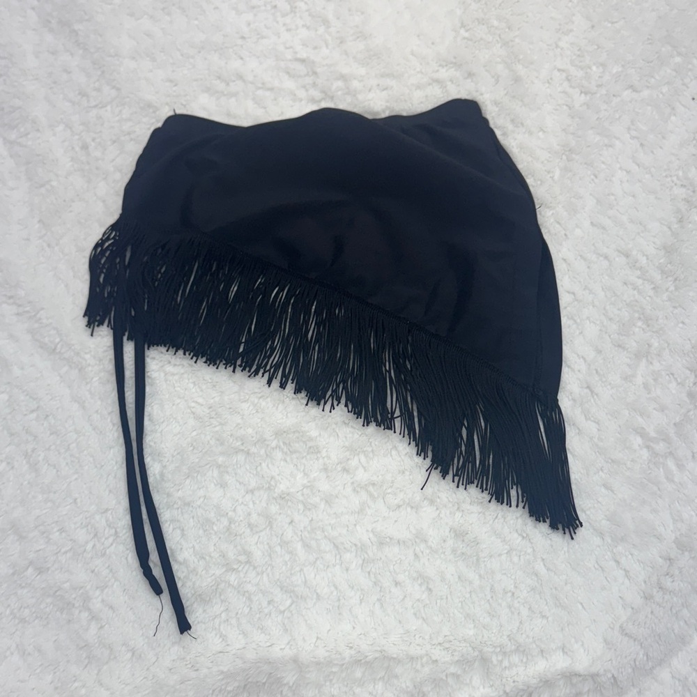 Black Fringe Skirt